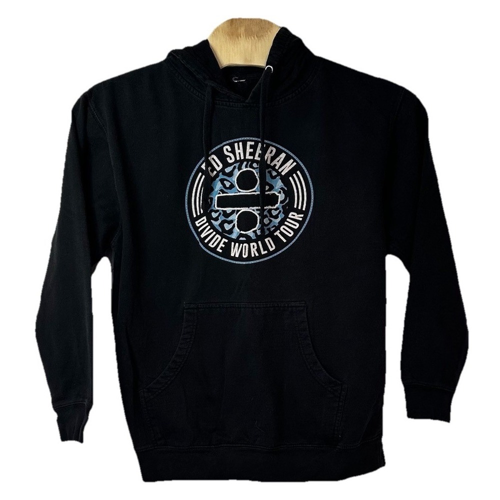 Ed Sheeran Divide World Tour Hoodie Sweatshirt Size L Double Sided Tour Dates